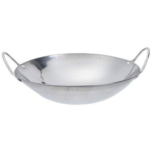Stainless steel wok - , large