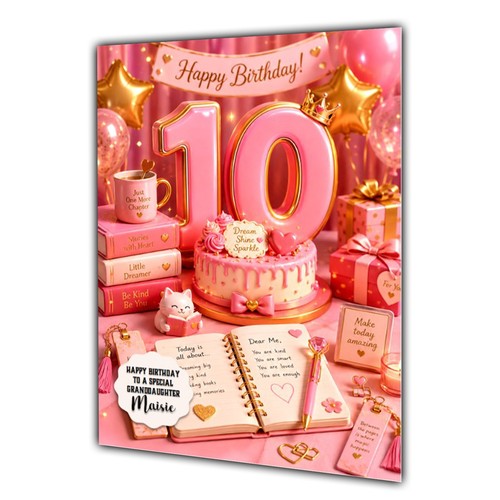10th birthday card journal - 10th,