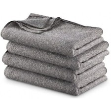 Army Navy Sales Blend Blanket Pack, 60x80 in, Wool, 4 Quantity, Gray, 4PKB