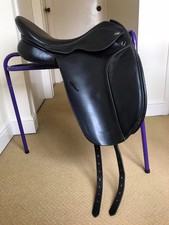 Thorowgood T5 Synthetic Leather Look Dressage Saddle 17" Medium/Wide