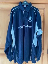 Men’s Blue Official Scottish Rugby Shirt L Excellent Condition Ready To Wear