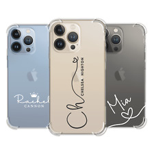 Personalised Phone Case For iPhone 11 13 14 15 12 XR Shockproof Gel Cover Clear