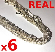 Sterling silver curb chains - 6x,
