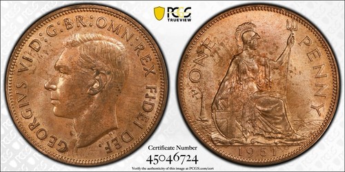 1951 great britain - 1, penny