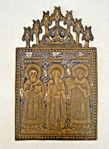 Old bronze icon - old,
