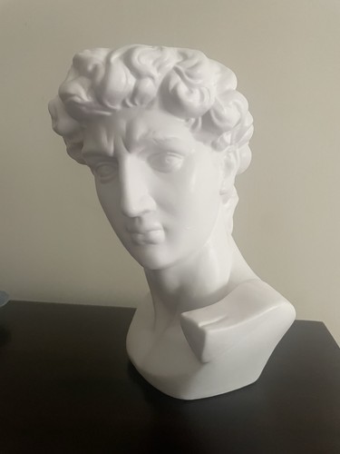 White david vase - white, bust