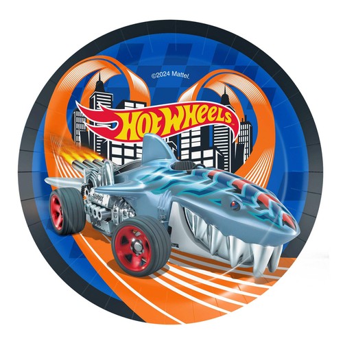 Hot wheels paper plates 18cm - wheels,