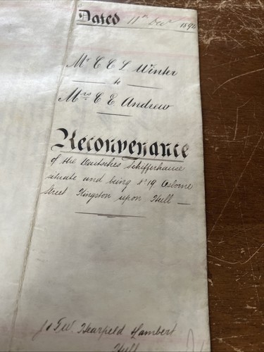 Antique hand written legal