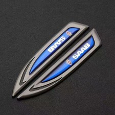 2Pcs Black 3D Saab Logo