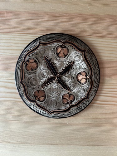 Vintage ornate etched copper - ornate,