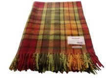 Highland Wool Blend Tartan Blanket / Throw Buchanan Autumn Tartan