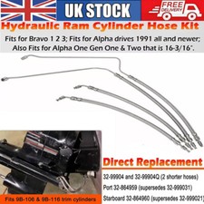 For Mercruiser Alpha 1 Gen 2 Trim Tilt Hydraulic Ram Cylinder Hose Kit 16-3/16"