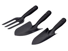 3pc Garden Tool Set Trowels Hand Fork Weeding Transplanting Gardening Heavy Duty