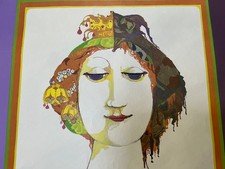 80s Vintage Bjorn Wiinblad Print Poster Danish Art, Denmark Permild & Rosengreen