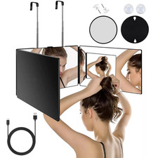 LED 3 Way Mirror for Self Hair