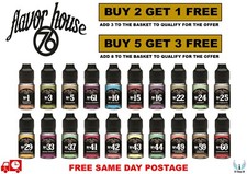 Flavor House 76 10ml E liquid Vape Juice Flavour Nic Shot SHORT DATE SEE LISTING