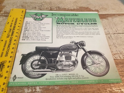 1959 matchless motorcycle - 1959, g5