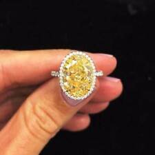 5Ct Oval Cut Canary Yellow