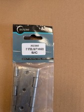 Eclipse J61560 3 Inch Steel Butt Hinges S/C Pack Of 2