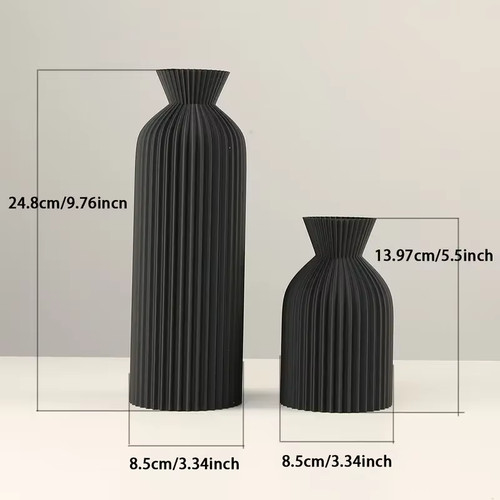 Elegant black plastic vase - elegant,
