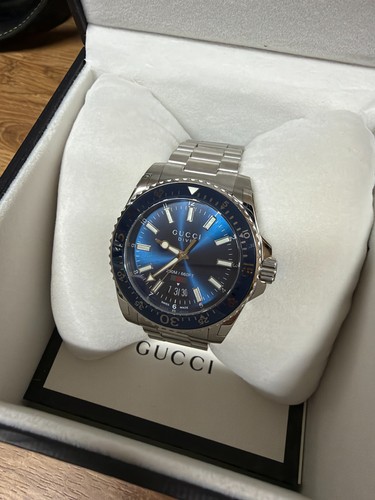 Gucci ya136311 dive blue dial - ya136311,