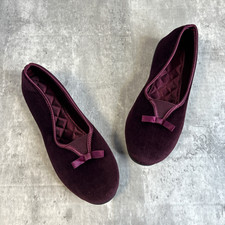 M&S Marks Spencer Womens Slippers Berry Burgundy Slippers Rubber Sole UK 6
