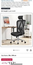 mfavour Ergonomic Office Chair Back Support, Mesh Computer Desk Chair