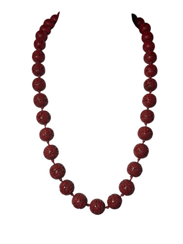 Vintage cinnabar necklace red - vintage,