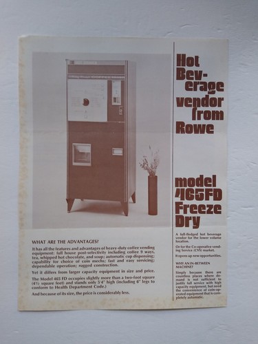 Vintage rowe 465fd freeze dry - vintage,