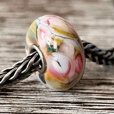 Summersday Artisan Trollbeads Style Trollstone Pinks Mustard Yellow Greens NEW
