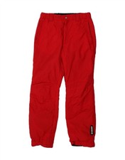 VINTAGE Mens Graphic Joggers Ski Trousers IT 50 Large  Red Polyamide BD14