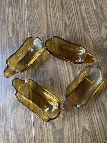Vintage glass amber banana - vintage,