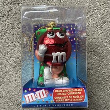 M&M Candy Christmas Glass