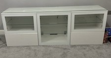 TV Cabinet Stand Entertainment Center Media Furniture, White