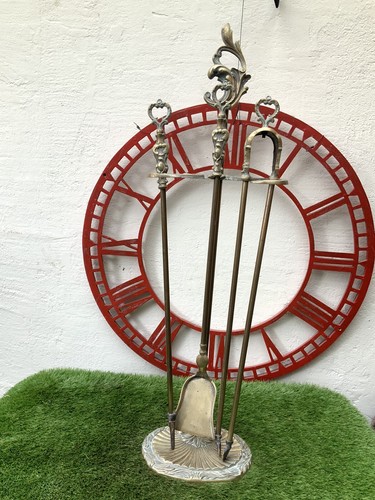 Vintage brass companion set - vintage,