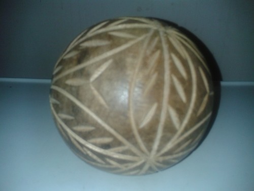 Vintage hand carved spherical - hand,