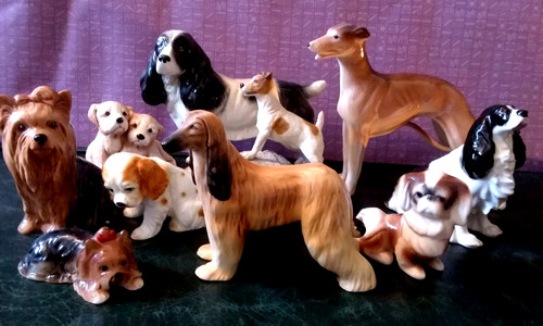 Job lot vintage dog - dog, porcelain