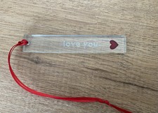 Spaceform Hanging Glass Token ‘Love You’