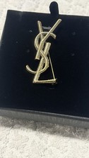 Saint Laurent YSL Logo Brooch