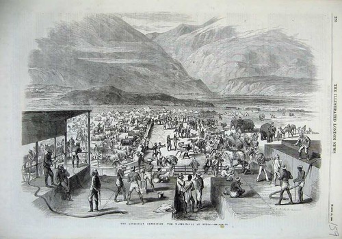 Old antique print - antique, 1868