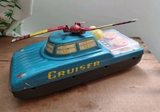 Cruiser Spaceship Tin Toy 1950's/60's China MS 881 Mechanical