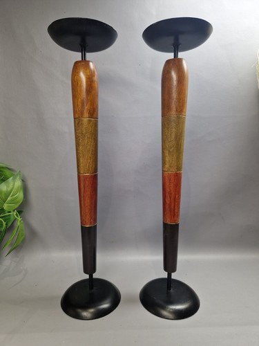 Vintage tall wood metal - tall,