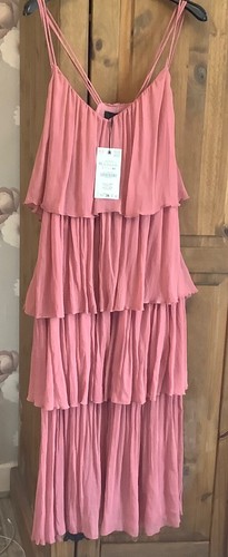 Zara pink layer dress 14 - sz,