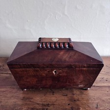 Antique Wooden Box With Heart