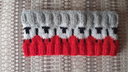 Hand knitted headband ear - knitted,