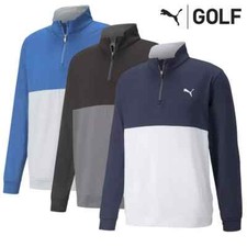 Puma Gamer Colourblock 1/4 Zip Golf Midlayer Sweater / M - 2XL-Choice of Colours