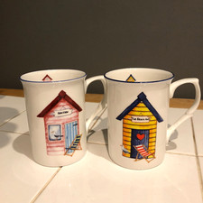 Oaks Kabin Beach Hut Mugs Bone