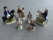 Group of six 19th Century Staffordshire figurines