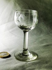 Antique Glass WW1 roaring 20s Pedestal Dram Cordial Liqueur Spirit Glass VGC