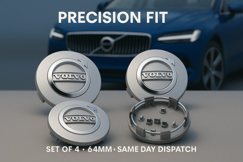 Volvo silver car hub centre - volvo,